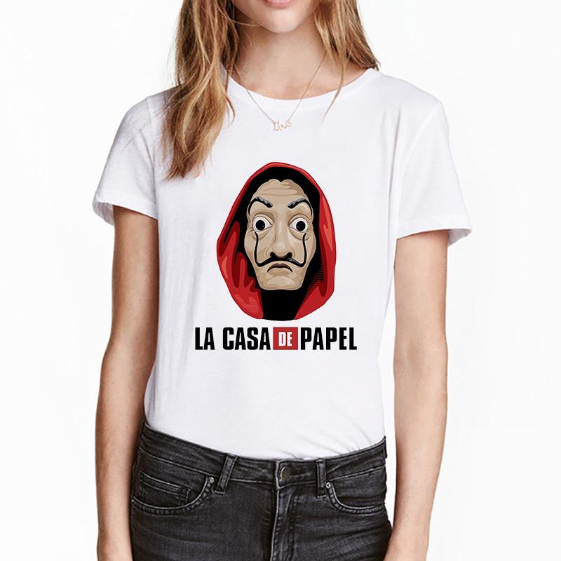 La Casa De Papel Money Heis T Shirt Women Hip Hop 90S Tshirt Harajuku Femme House
