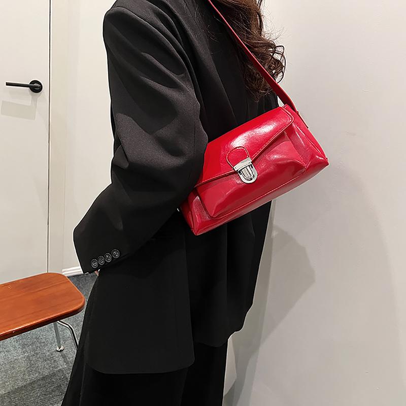 Vintage Oil Wax Leather Simple Small Square Bag Fashion Commuter All-matched Crossbody Bag Ladies  New Shoulder Bag