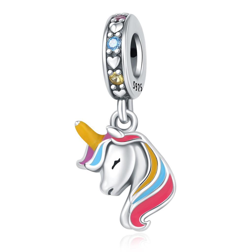 Compatible With Authentic Copper Charm Bead Charms Bead Charms Rainbow Horse Heart Shaped Charm Bead Charms Ideal For Women Fine Do It Yourself Birthd