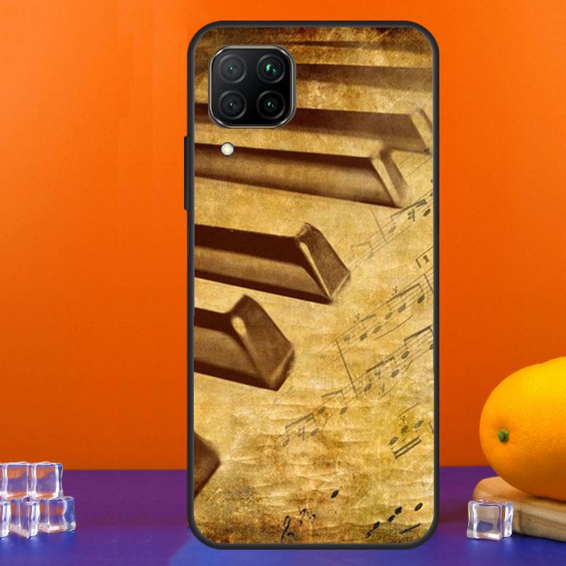 Piano keys Vintage Music Notes For Huawei Nova 7i 8i 11i 12i 12s 9 10 SE Y91 Y90 Y60 Y70 Y72 Y61 P30 P40 Lite P60 Pro Case