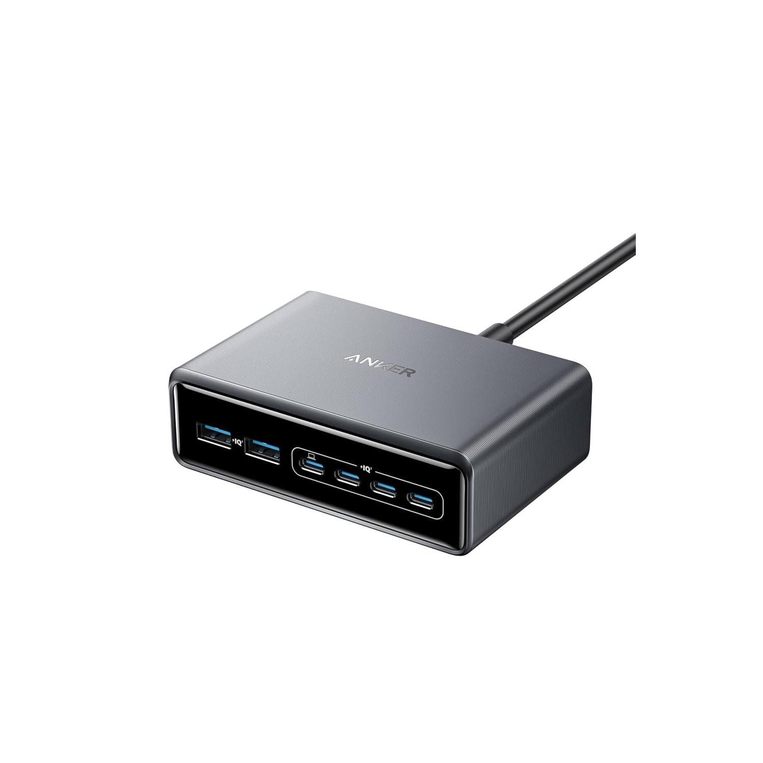 Anker Prime Charger (200W 6 Ports GaN) PSE technical standards compliant USB PD compatible MacBook Windows PC iPad iPhone Galaxy Android smartphones