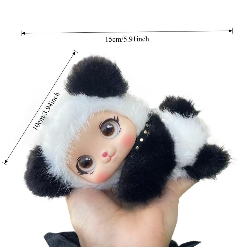 Păpușă Nouă din Vinil Panda Jucărie de Pluș Animal Pufoasă Kawaii Decor Acasă pentru Copii Cadou de Ziua de Naștere Însoțitor pentru Copii Adulți Jucărie de Pluș