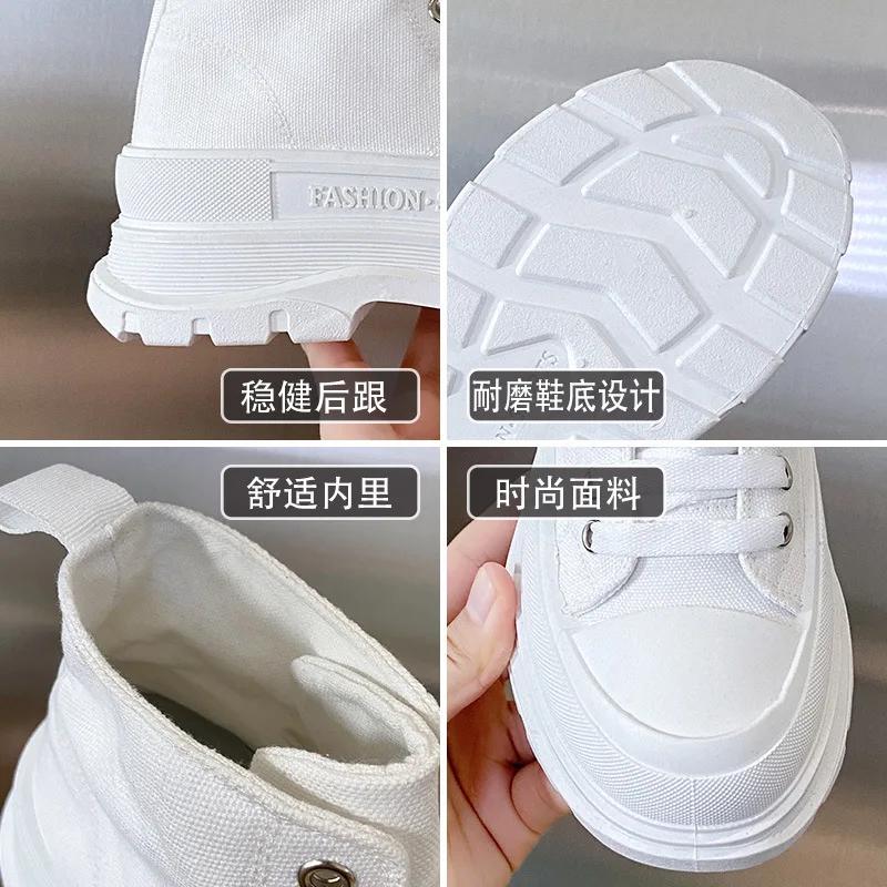 High top couple canvas shoes 2024 new thick soled casual shoes for both men and women outdoor morning running sports shoes