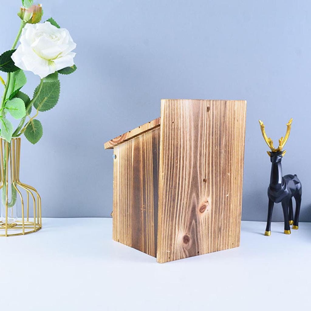 Outdoor Birdhouse Wooden Nest Box Hanging Bird House for Garden Tree Birds Parakeet Breeding Outside