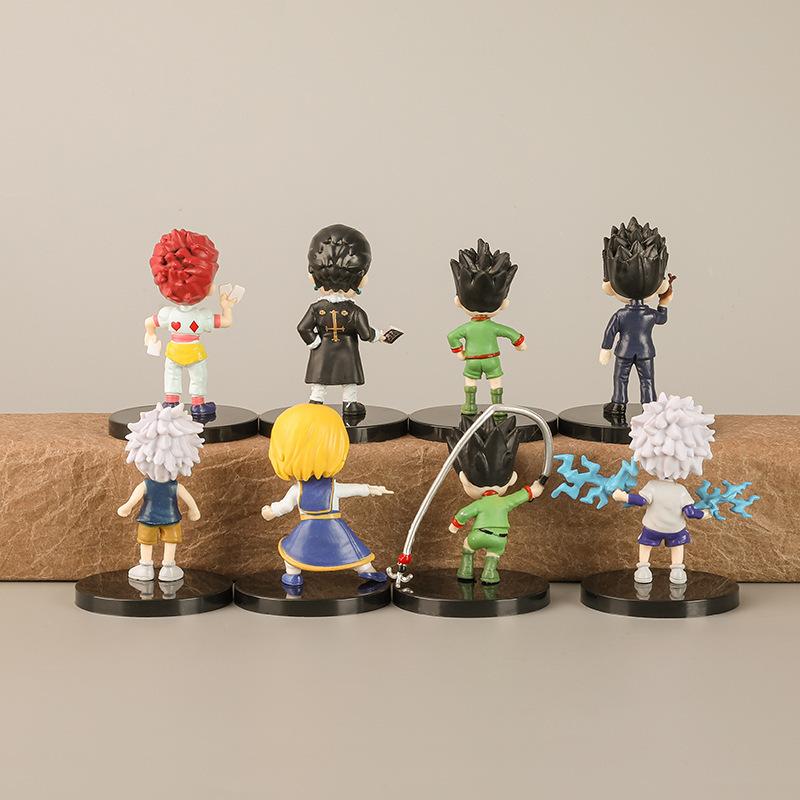 8 Styles Hunter×Hunter Cartoon Figure Doll Killua Zoldyck Gon Hisoka Collection Car Decoration Model Toy Doll Gift