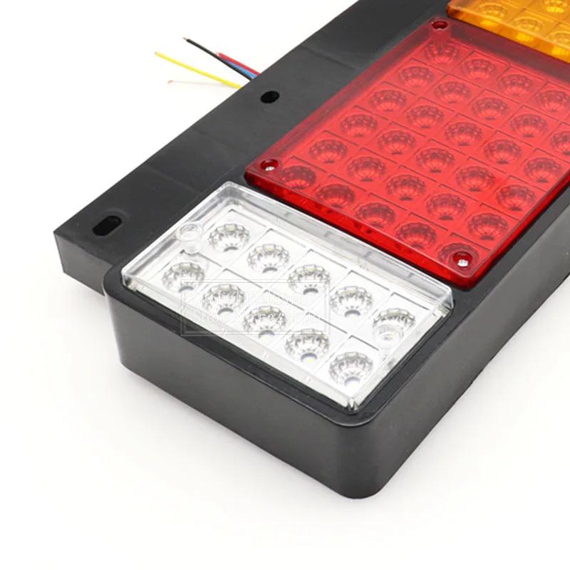 Pair 24V Waterproof Car Truck 50 LED Rear Tail Light Driving Brake Turn Reverse Lamp Fit ISUZU Elf Truck NPR NKR NHR NLR 1984-up