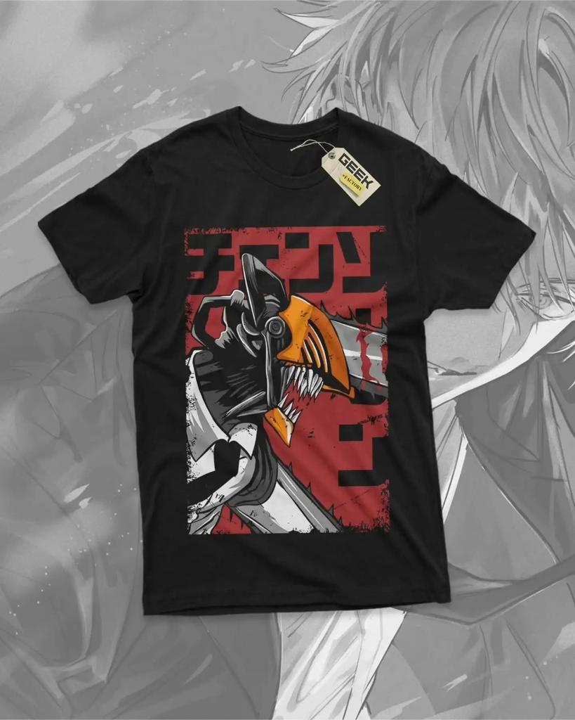 Harajuku Goth T Shirt Chainsaw Man Y2k Anime Oversized Streetwear Short Sleeve Tops Harajuku Goth T Shirt Women Clothing Unisex