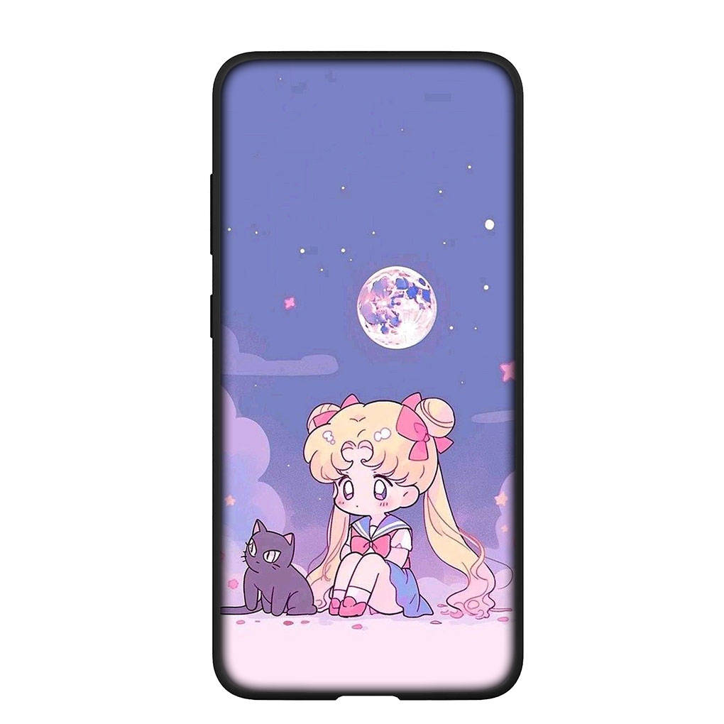 Phone Case for Samsung Galaxy S25 S24 S23 iPhone 16 15 Xiaomi Redmi Note 14 13 12 16E X 11 Pro Max OPPO Moto Huawei Wallpaper Sailor Moon Girl Cover