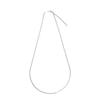 Mezmic Cable Chain Rhodium Plated 925 Sterling Silver Necklace 56Cm