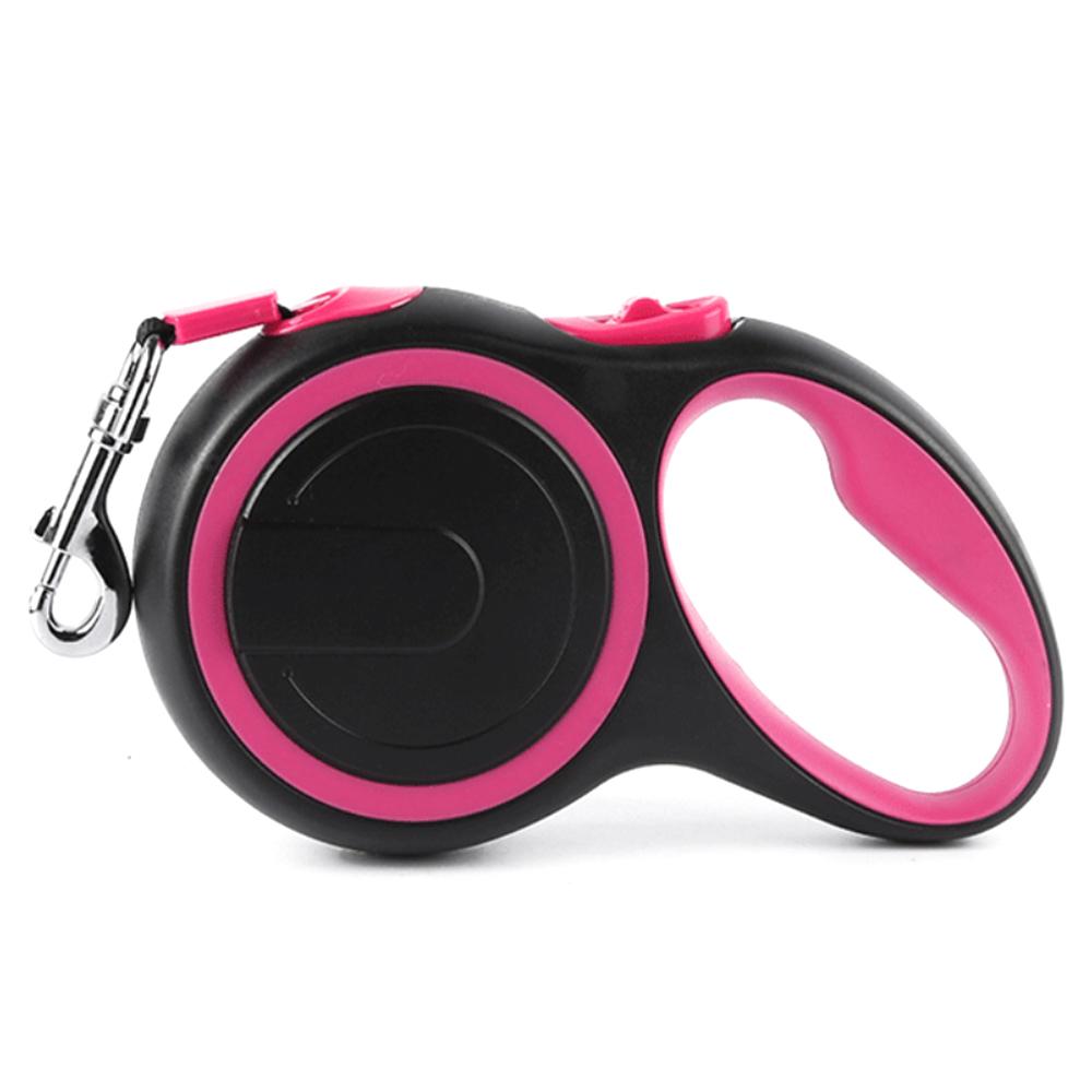 Super Durable 3M/5M/8M Retractable Dog Collar Leash Hands-Free Nylon Plastic Leather Ribbon Decoration for Small Pets-Cats Dogs