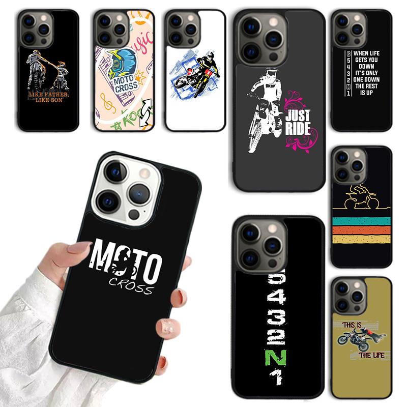 Moto Cross Motorcycle Sports Phone Case For iPhone 17 Air 15 16 16e 11 12 13 14 Pro Max Cover For iPhone 17 Air Max Plus Fundas