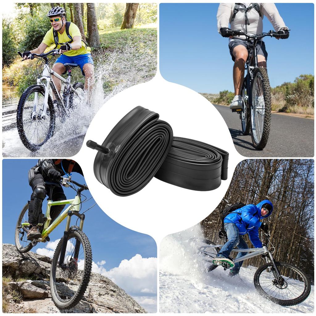 YunSCM 2-Pack, 26x1.50/1.75 Tubes, 32mm Wall, Schrader Valve, 26x1.5/1.9 Bicycle Tubes, Compatible with 26x1.50/26x1.75/26x1.90 Mountain Bikes