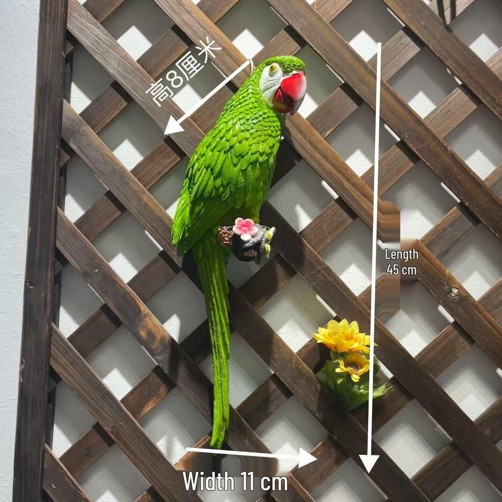 Creative Resin Macaw Cockatoo Small Bird Wall Hanging Ornament