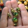 Copper-Plated 24K Gold Persimmon and Peach Pendant Charms for DIY Jewelry