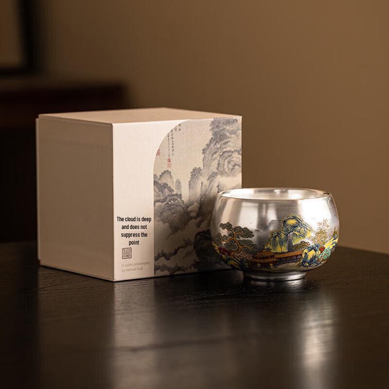 Dragon Year Gilded Silver Thumb Ring Tea Cup