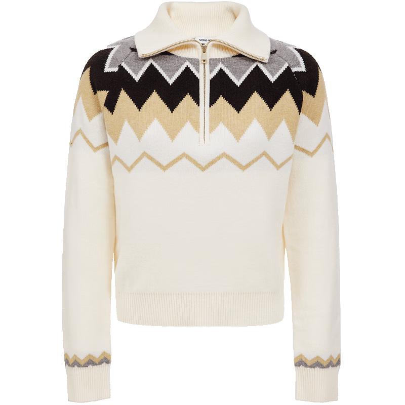 

VEROMODA 2025 Winter Zipper Lapel Knit Sweater S