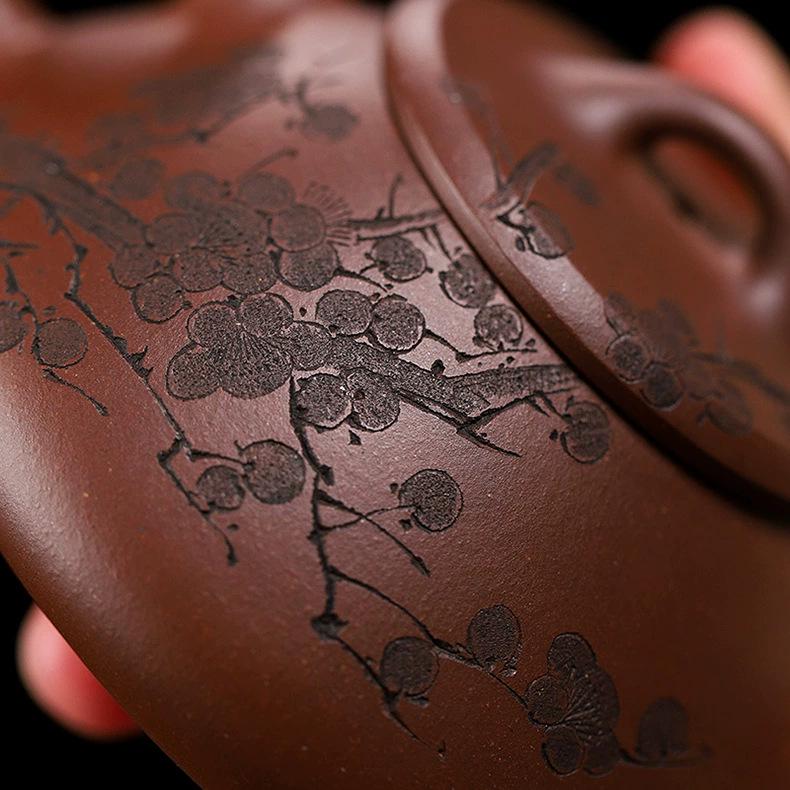 Handmade Yixing Purple Clay Teapot for Home Use - Ziyuan Shiqiao Clay