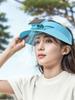 Sun Visor Hat with Fan Solar & USB Charging Sun Protection Hat Breathable Summer Cooling Fan Hat for Outdoor Camping Fishing