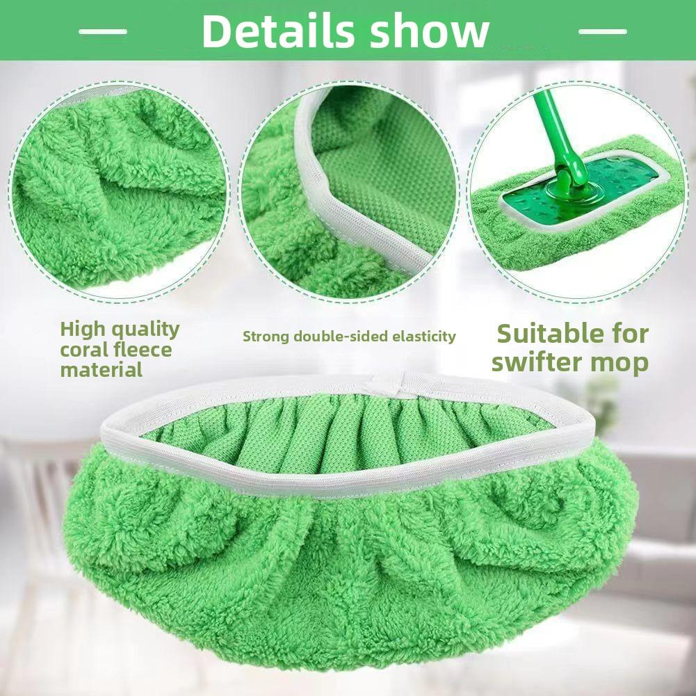 Household Washable Flat Mop Replacement Cover Band Wet Dry Use Easy Efficient Cleaning for Home Floor Flat Mop Replacement Cover