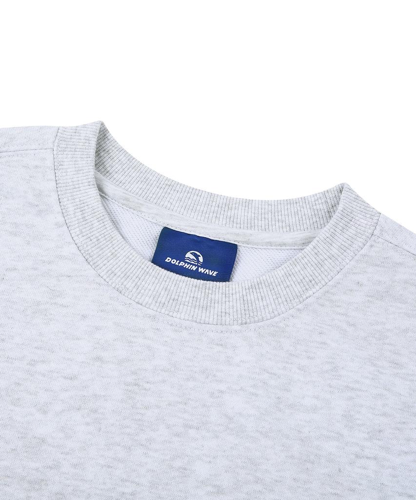 DOLPHIN WAVE APPAREL Dolphin Laurel Sweatshirt Cool Grey