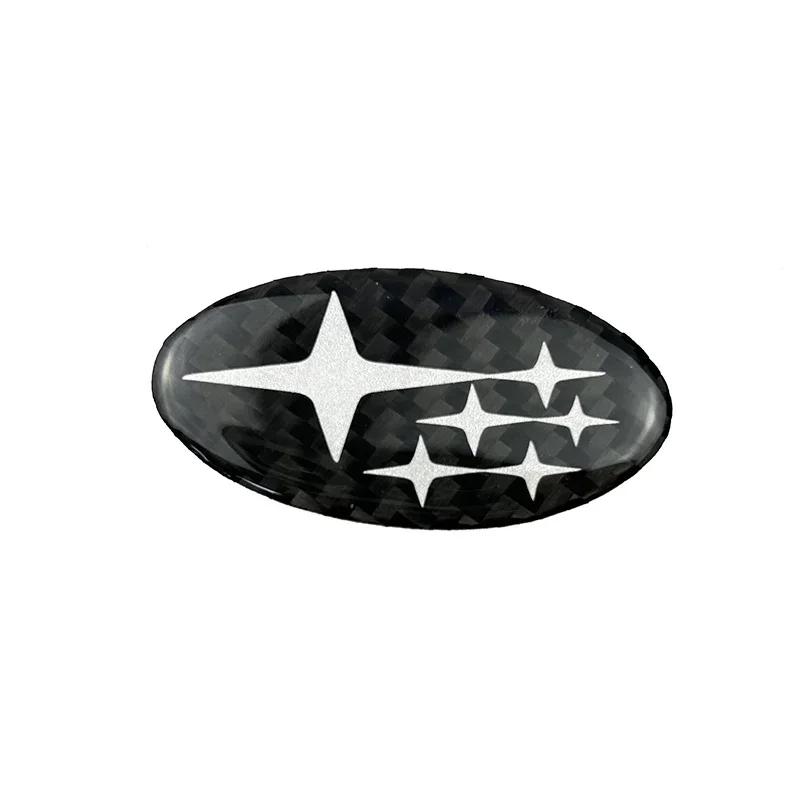 Carbon Fiber Car Steering Wheel Emblem Interior Sticker for Subaru WRC WRX XV STI Forester Outback Legacy Impreza BRZ TRIBECA X7