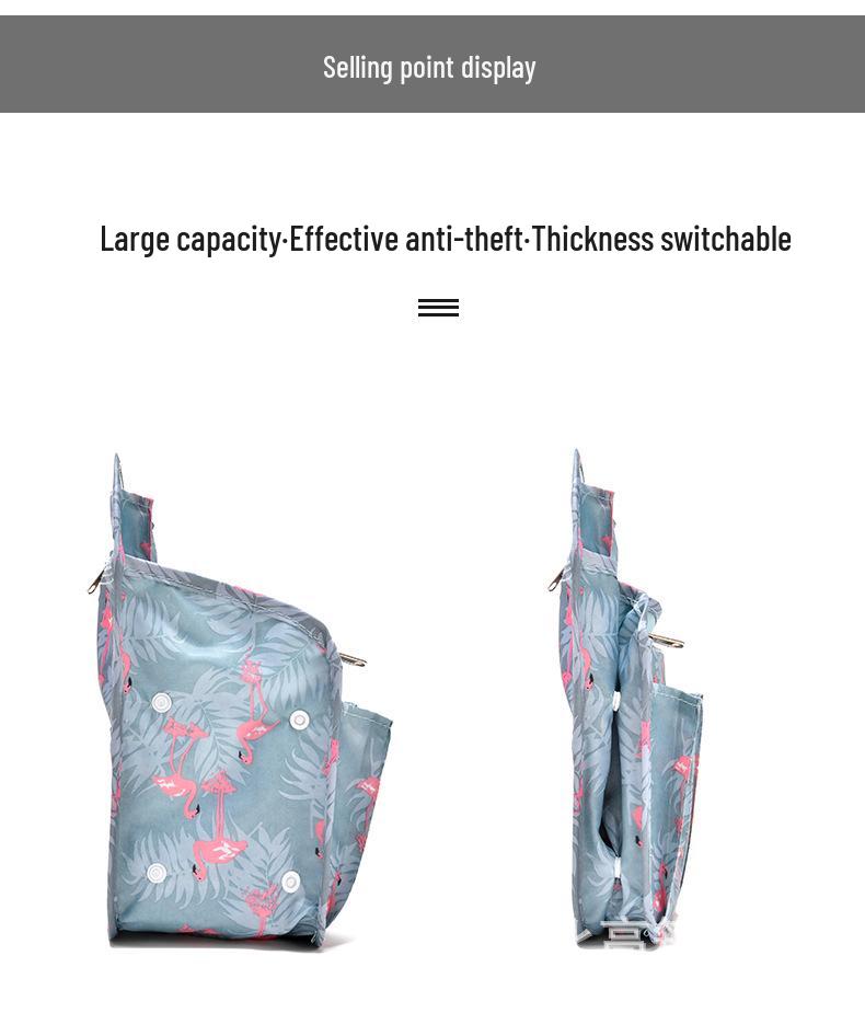Wasserdichte Oxford-Stoff-Doppelschultertasche Organizer