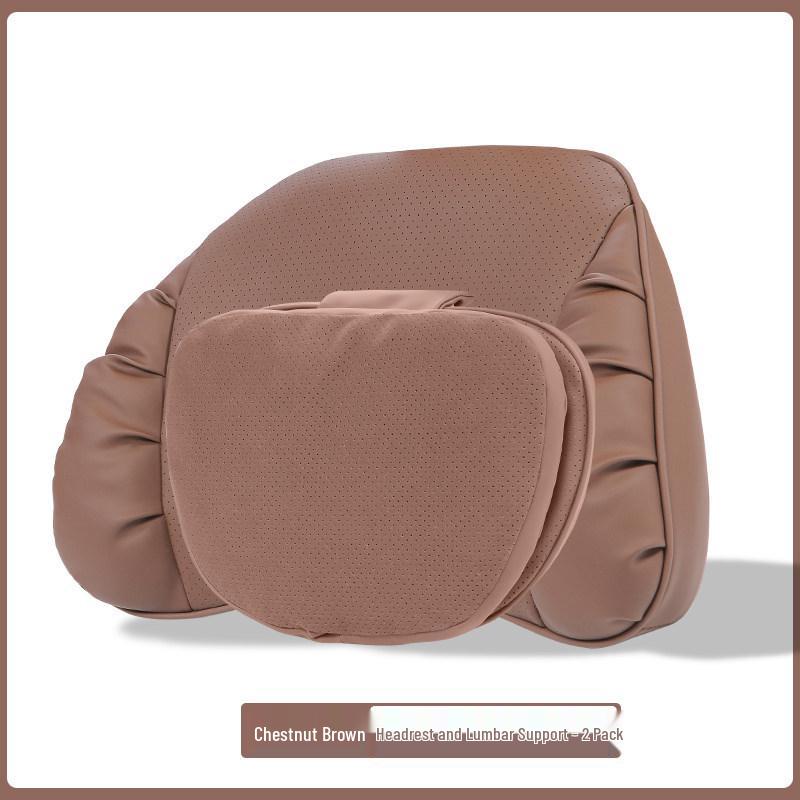 Mercedes-Benz & BMW Dual-Use Car Neck & Lumbar Support Pillow Set