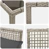 Garden Dining Set 5 pcs Light Grey Poly Rattan