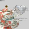 BRKeramik Mutter und Kind Topf Nachmittagstee Kaffeetasse Kaffeekanne Set Leichter Luxus Retro Keramik Blume Teekanne Set Neues Zuhause GeschenkEY