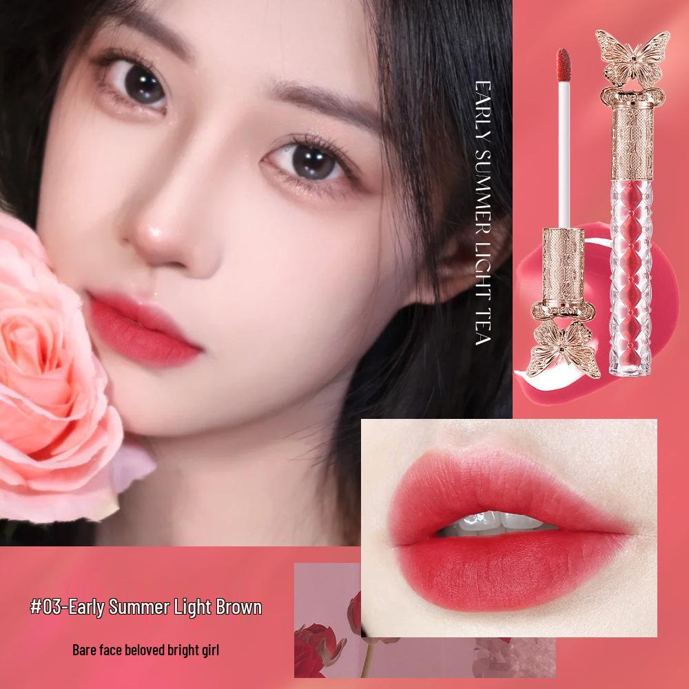 Haitrier Silky Smooth Lip Glaze: Rich, Full Color, Even Natural Application, Velvet Matte Finish.