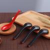 5pcs/set Long Handle Porridge Spoons Plastic Red Black Soup Spoons Japanese Style   Sauces