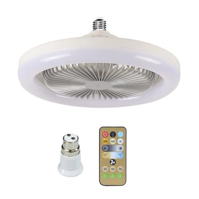 2-in-1-Ventilatorlampe, E27-LED-Licht, 30 W, Deckenventilator-Licht, dimmbarer Timer-Ventilator, 2400 Lumen, für Zuhause, Büro, Schlafzimmer, Küche