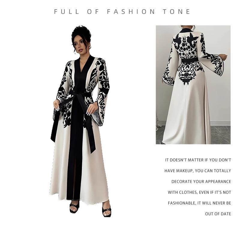 European and American Plus Size Elegant Sexy Long Sleeve Autumn/Winter Dress