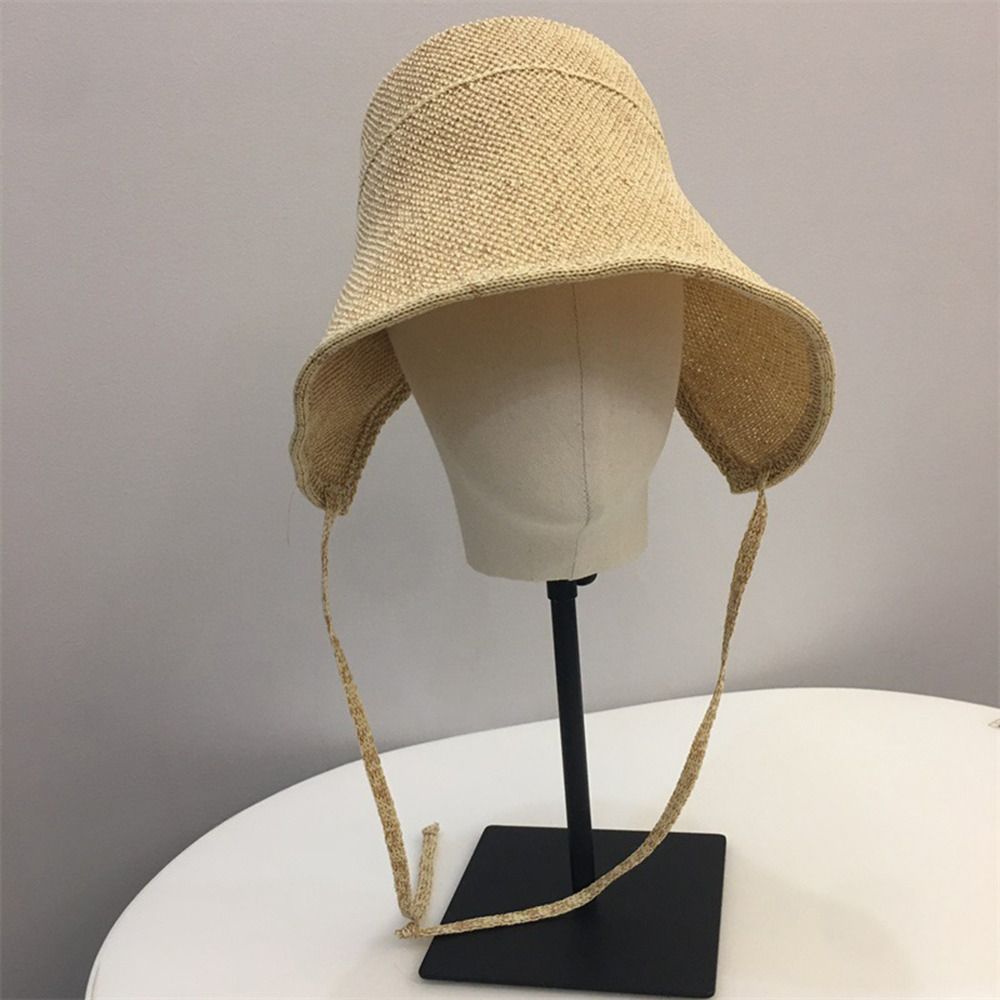Sunshade Straw Hat Anti-UV Women Lady Girl Fisherman Hats Sun Visor Hats  Spring Summer Autumn