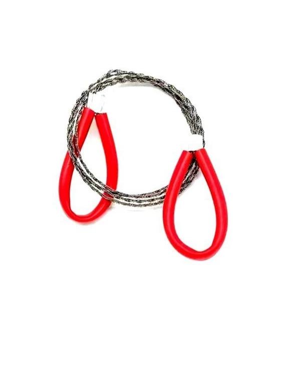 

Stainless Steel Wire Saw with Finger Handle - Portable Camping Survival Saw for Hiking Emergency Cutting EDC Pocket Tool