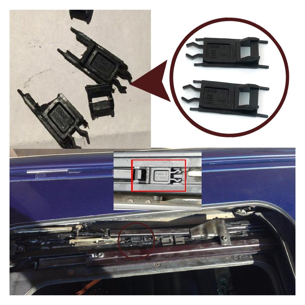 ESR10 2 Pieces Sunroof Sliding Rail Lift Lever Hinge Bracket Clips for BMW E36 E38 E46 E39 X5 E53 54128202295 54128202296