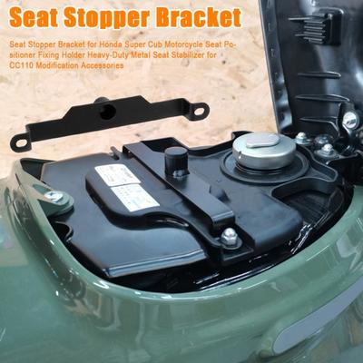 Sitzanschlaghalter für Honda Super Cub Motorrad Sitzpositionierer Befestigungshalter Hochbelastbarer Metallsitzstabilisator für CC110 Modifikationszubehör