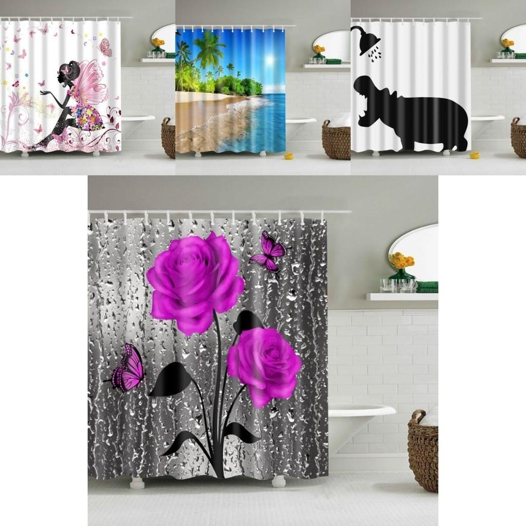 High-quality Polyester Shower Curtain Water Repellant And Easy To Clean