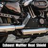 uxcell Exhaust Muffler Pipe Heat Shield Cover Guard Protection Universal Motorcycle ATV 14.3cm Black 1 Set
