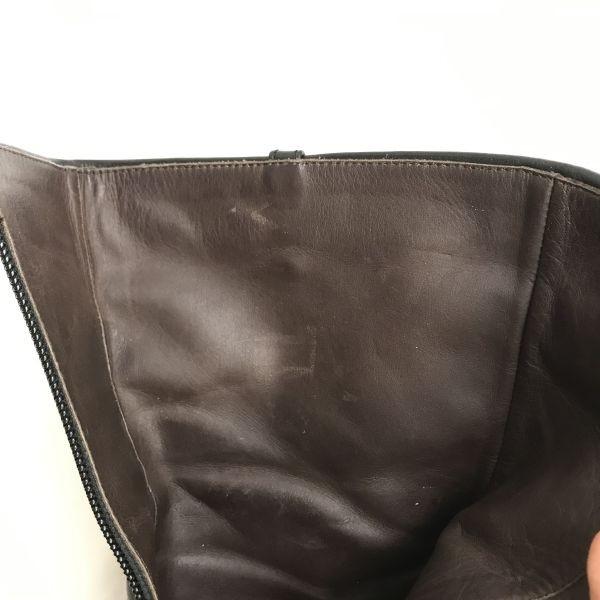 HIMIKO Japan Eleganz Leder Seitenreißverschluss Lange Stiefel Damen 24.5 schwarz hohe Absätze(GEBRAUCHT)