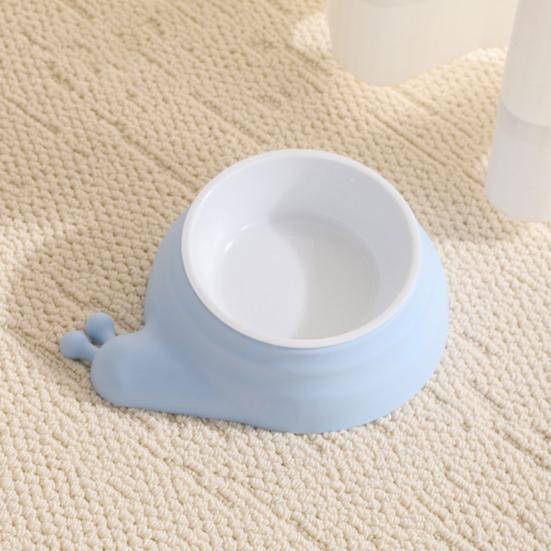 Pet Bowl with Anti-Slip Mat Base Stable Non-Slip Cat Food Bowl Tilted Design Rounded Arc Smooth Edges Pet Cat Feeding