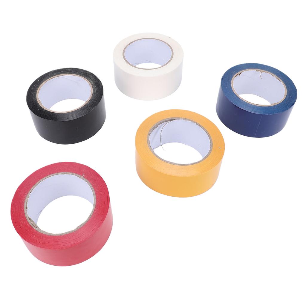 5 Rolls Floor Tape Ethenyl 108FT Total Length Floor Caution   Marking Tape for Dance Floors Gym Warehouse Yellow Red Blue Black White