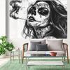 Day Of The Dead Decor Tapestry Unique Gift For Halloween Party Gothic Home Wall Art Skull Design