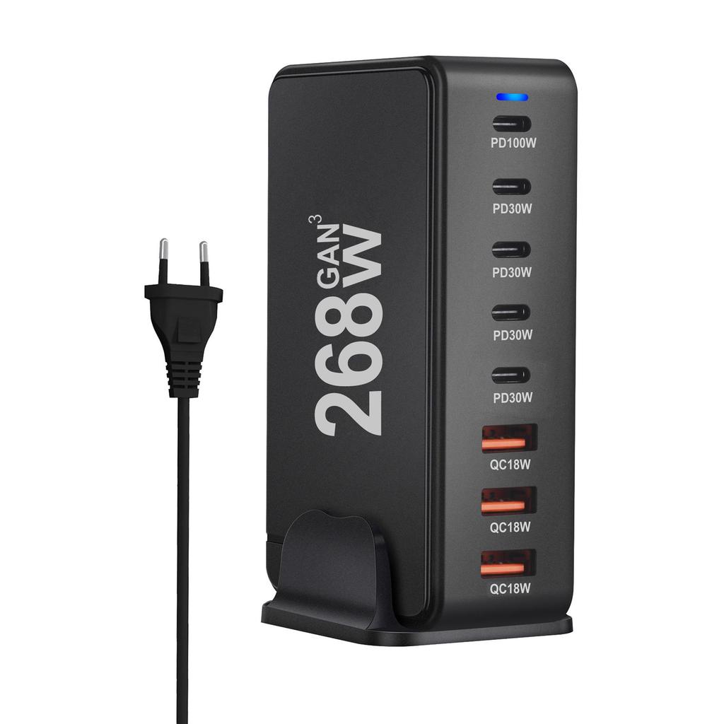 268W Gallium Nitride Multi-Port USB Laptop Charger Head with Super Fast PD Charging