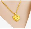 Hollow Heart-shaped Pendant Clavicle Chain for Women  Gold, Pendant Carved Double Butterfly Heart