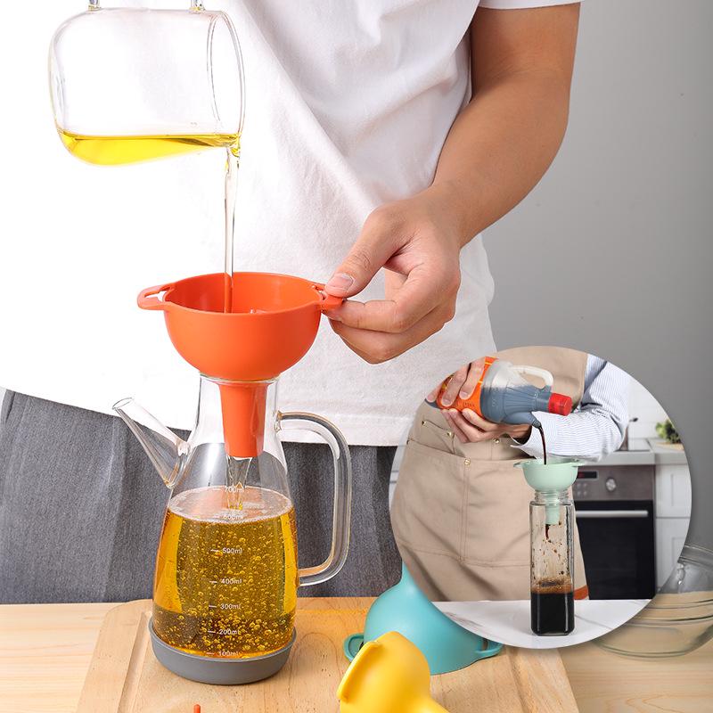 4-Piece Multi-Functional Kitchen Funnel Set: Oil, Grain, Wine Pouring & Filtering Tools