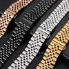 Solid Stainless Steel Watch Band for Rolex Flat Curved End Strap 12 13 14 16mm 17mm 18mm 19mm 20mm 21mm 22mm Men Women Bracelet