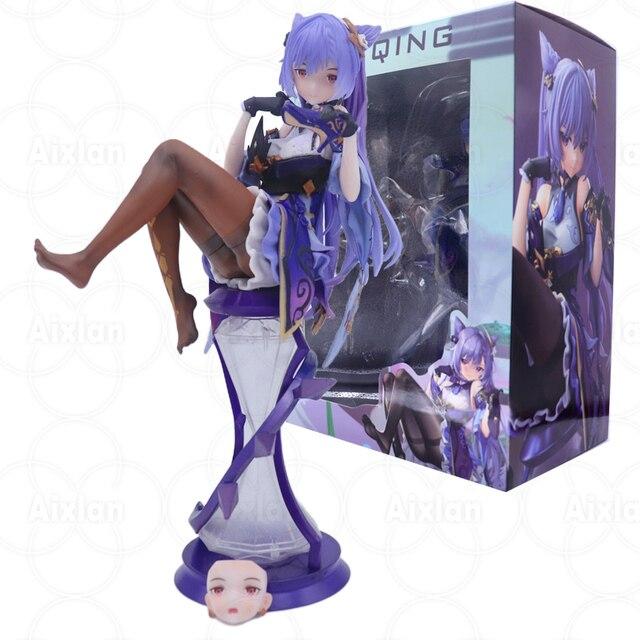 Aixlan 21cm Genshin Impact Keqing Anime Figure Klee Hibana Knight Action Figure Genshin Impact Paimon Figurine Collection Toys