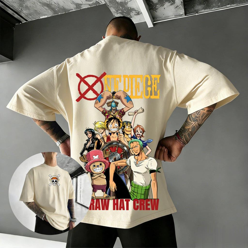 Unisex One Piece Anime Graphic T Shirt Men Women 2026 Summer Cotton Short Sleeve Tee Casual Streetwear Oversized Crewneck Tops