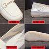 Leather soft leather women's new beef tendon soft sole shallow mouth lazy shoes flat sole large size women's Doudou shoes